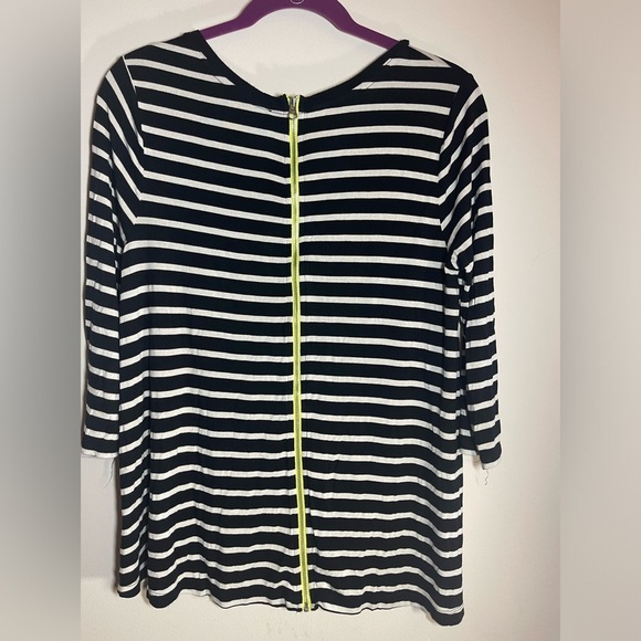 Fenn Wright Manson Stripped Top W/Back Zipper. Size Large. GUC - Picture 2 of 4